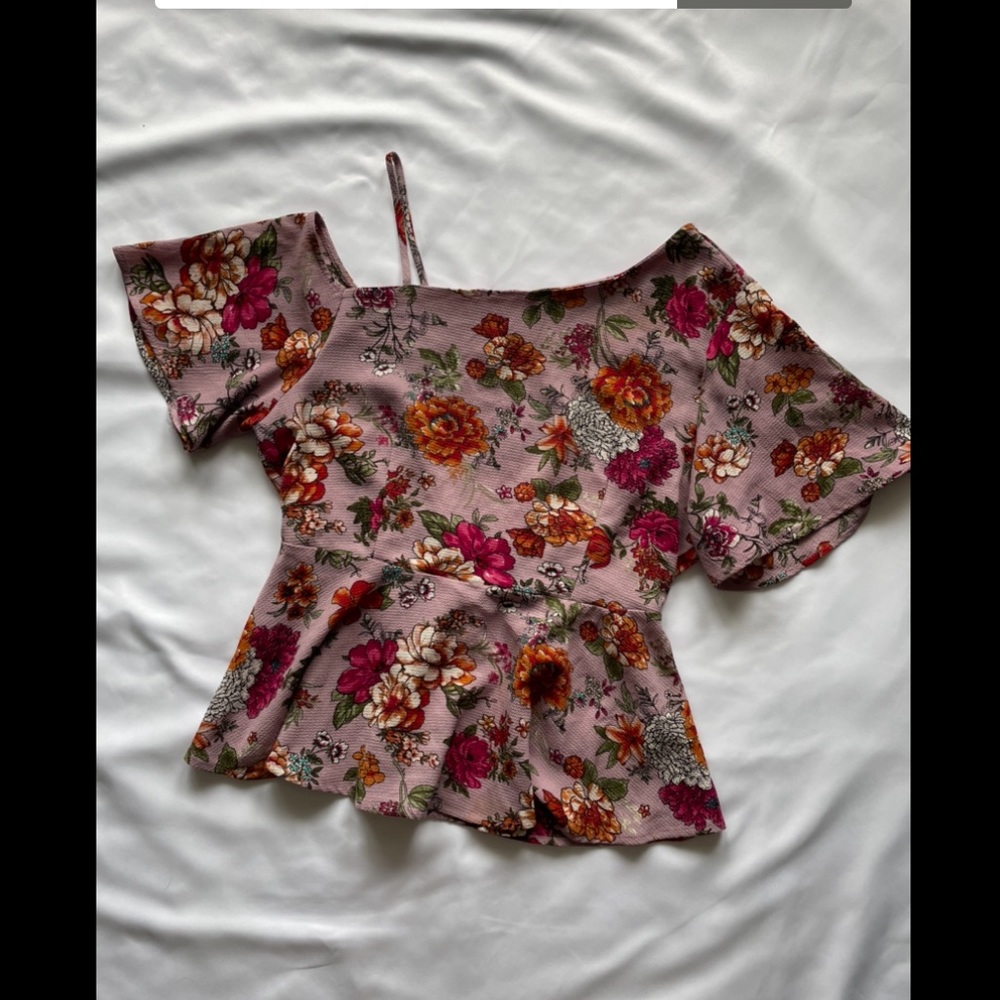 Dusty Rose Floral Blouse